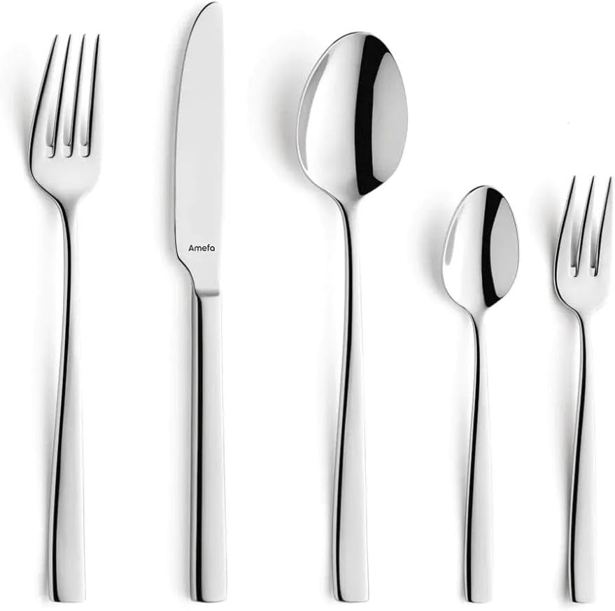 Amefa Satina Cutlery Set in 60 Parts, for 12 People, Safe Kitchen Naty Shop Fresh 30-Teilig