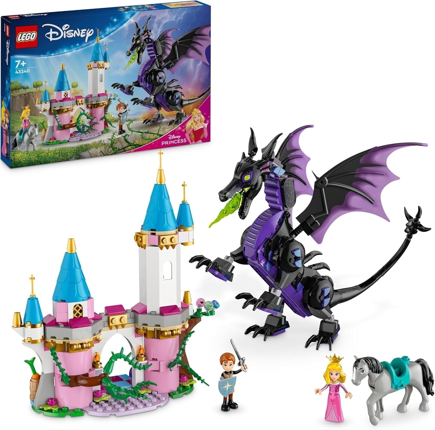 LEGO Ç€ Disney Frozen Elsa's Winter Palace, build and play set for children with model palace and ELSA and Anna minifigures, gift for girls, boys and movie fans from 6 years 43244 Building sets Besuche den LEGO-Store Maleficent as a dragon