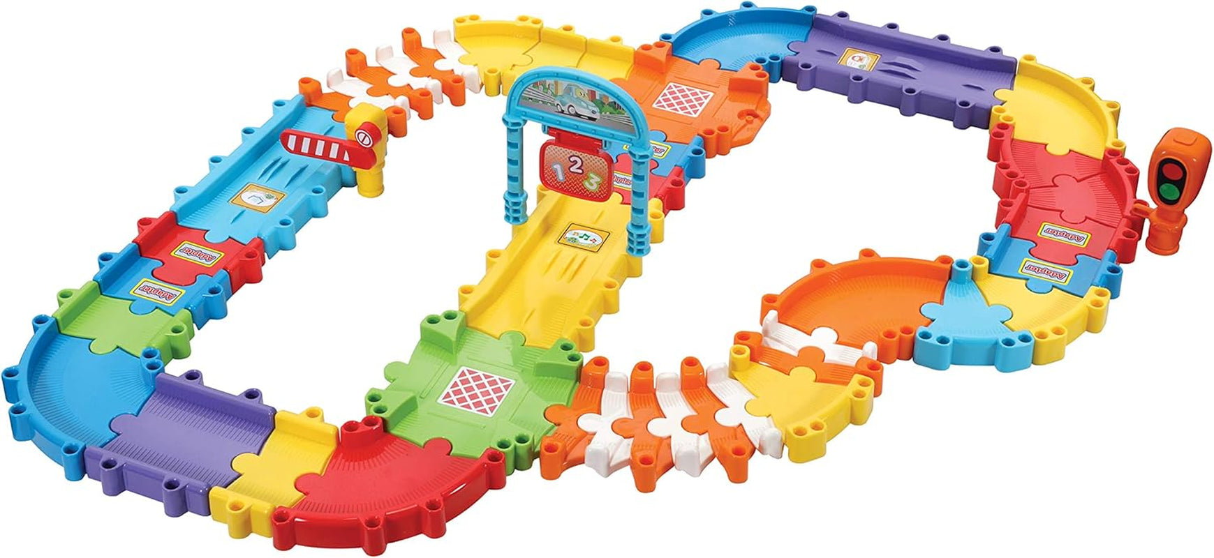 Vtech 80-521804 TUT TUT Baby Speedster - Minnie's Shopping Adventure & TUT TUT Baby Speedster - Deluxe Road Set - Set mare de expansiune cu 46 de piese și accesorii de construit 1-5 ani Jucarii Bebe Naty Shop