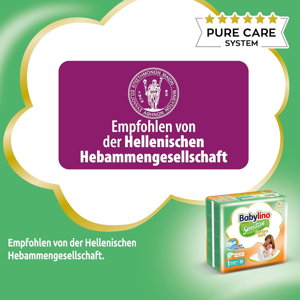 Sensitive baby diapers, size 1, newborn (2-5 kg), 26 pieces