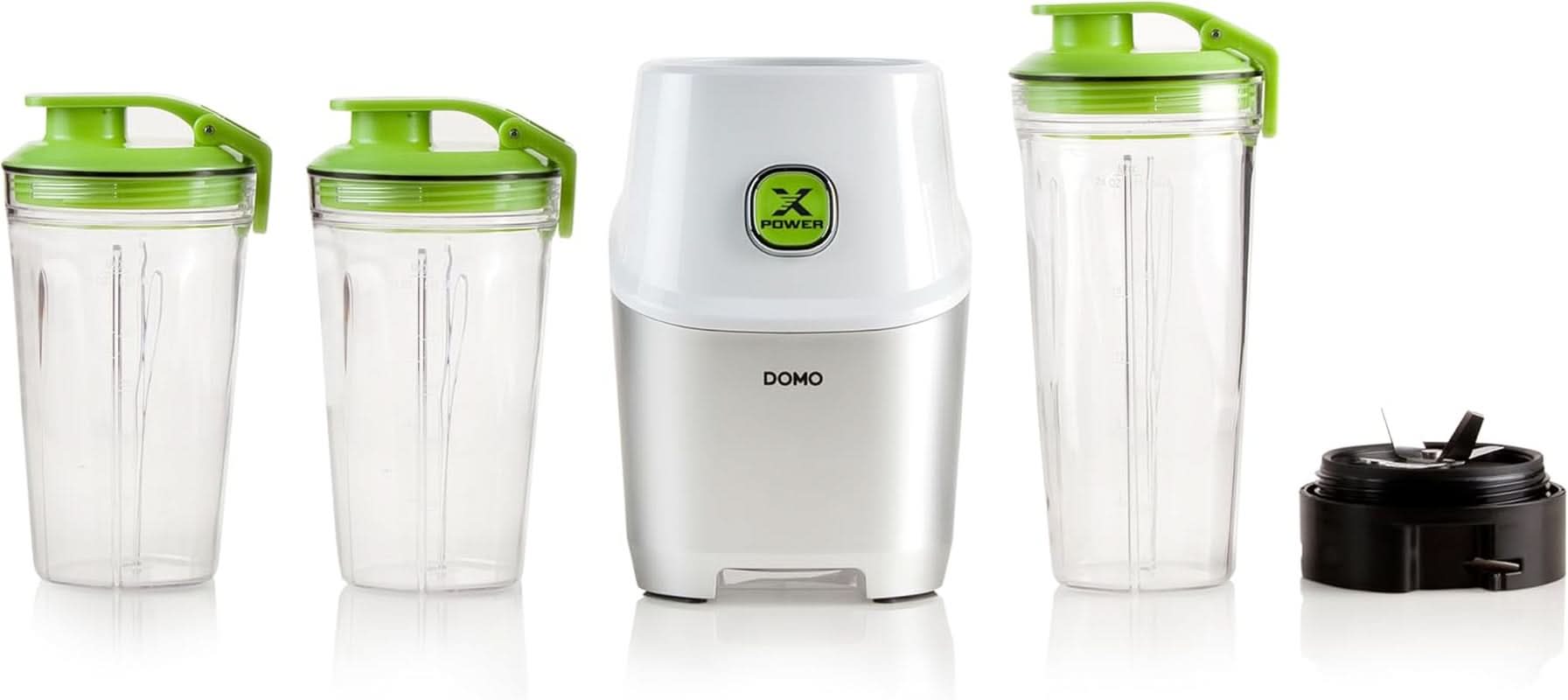 Powermixer Domo DO700BL Mit 1000W Starkem Motor - Mixen Direkt in Der Flasche, Weiß Mama si Copilul Naty Shop