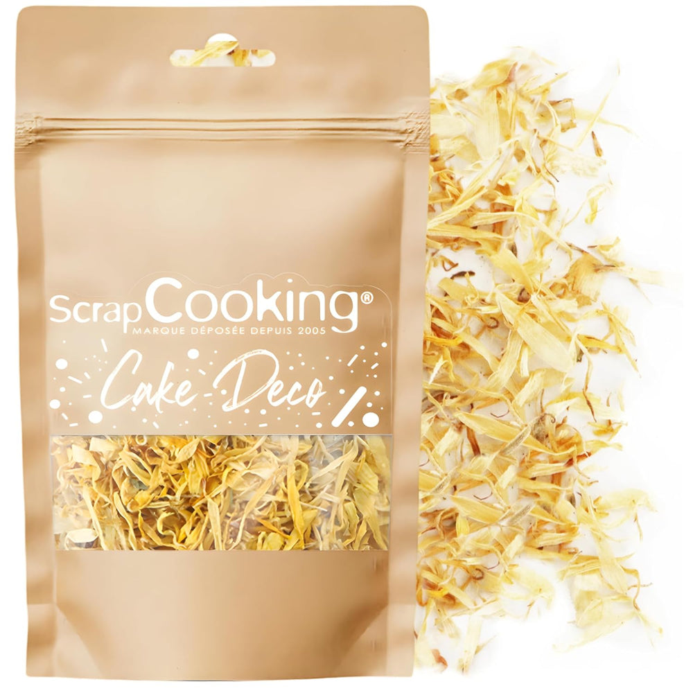ScrapCooking - Dried Marigolds 3.5g - Edible Flowers - Food Decorations for Baking - For Desserts, Cakes, Tarts, Muffins - Christmas, Spring, Birthday - Golden Yellow - 7471