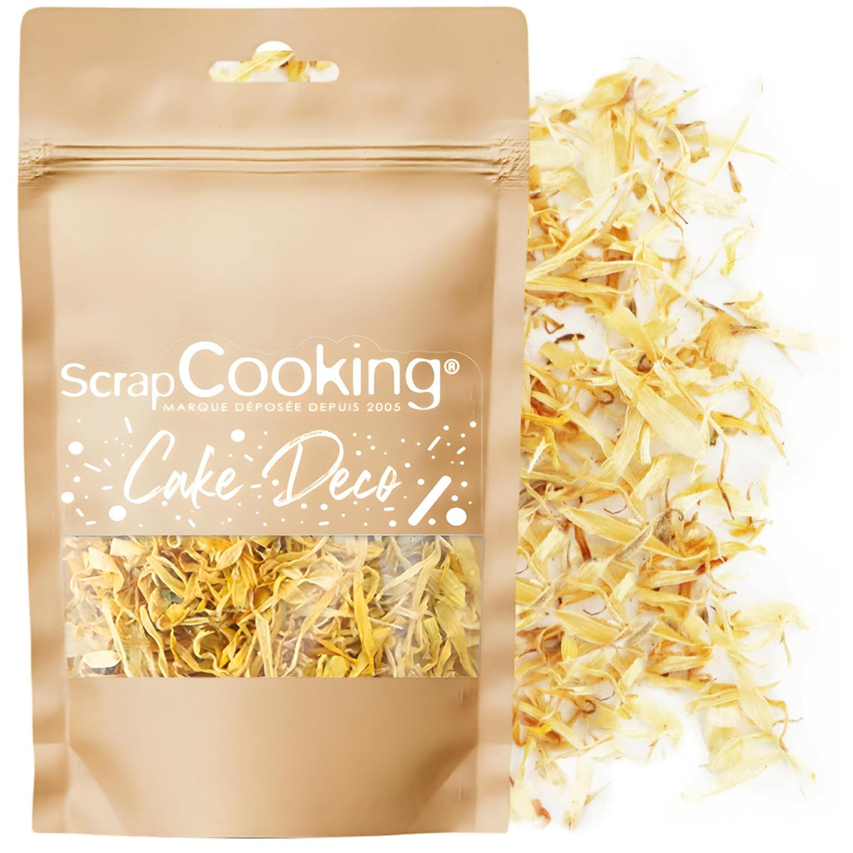 ScrapCooking - Dried Marigolds 3.5g - Edible Flowers - Food Decorations for Baking - For Desserts, Cakes, Tarts, Muffins - Christmas, Spring, Birthday - Golden Yellow - 7471