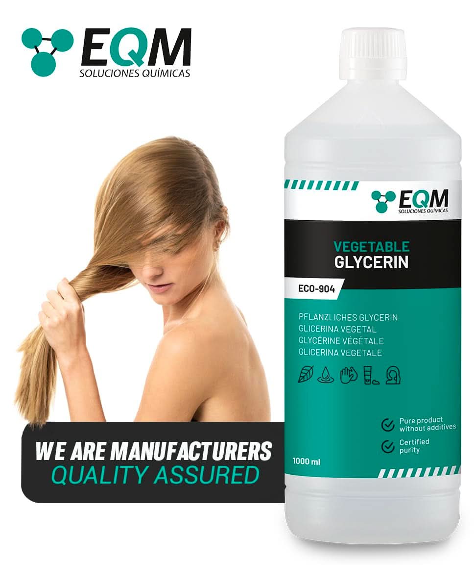 Glicerină vegetală, 100% naturală, hidratant natural pentru păr și piele, ideal pentru săpunuri, șampoane, creme, 1 litru Duș și baie Naty Shop