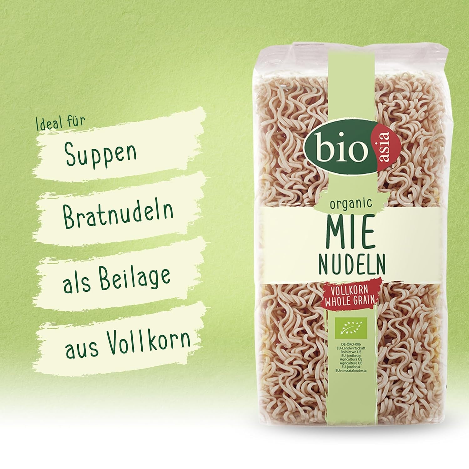 BIOASIA Bio Mie Noodles, made from whole grains, quick and easy to prepare (1 x 250 g)