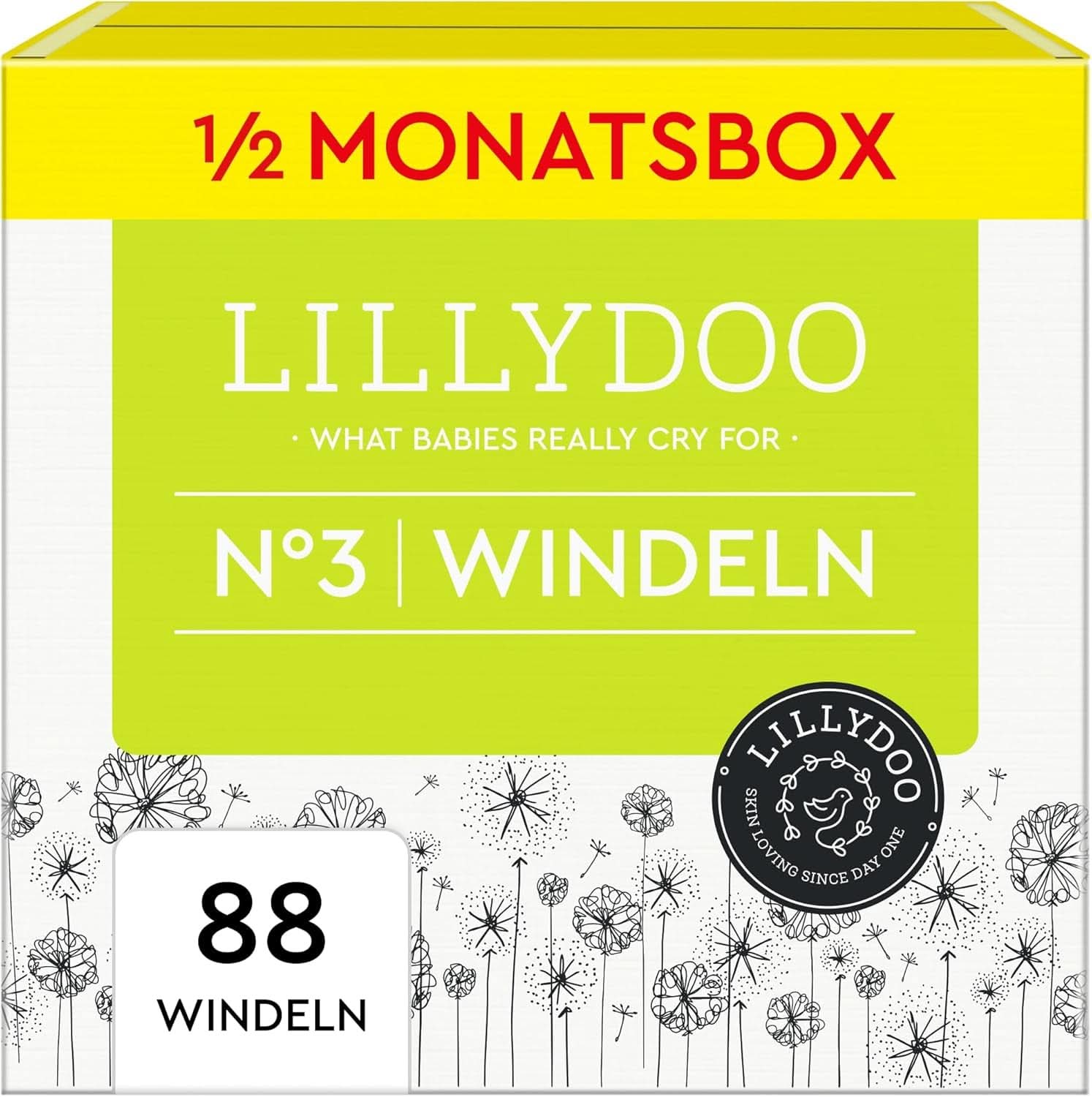 LILLYDOO Skin-friendly diapers, size 2 (4-8 kg) Mother and Baby Naty Shop 3 (88 pcs)