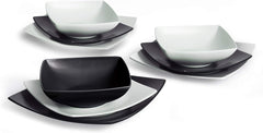Brunch Time Geschirr 18 Tlg. Set Eclipse Seturi vesela masa Naty Shop Schwarz,Weiß Singles