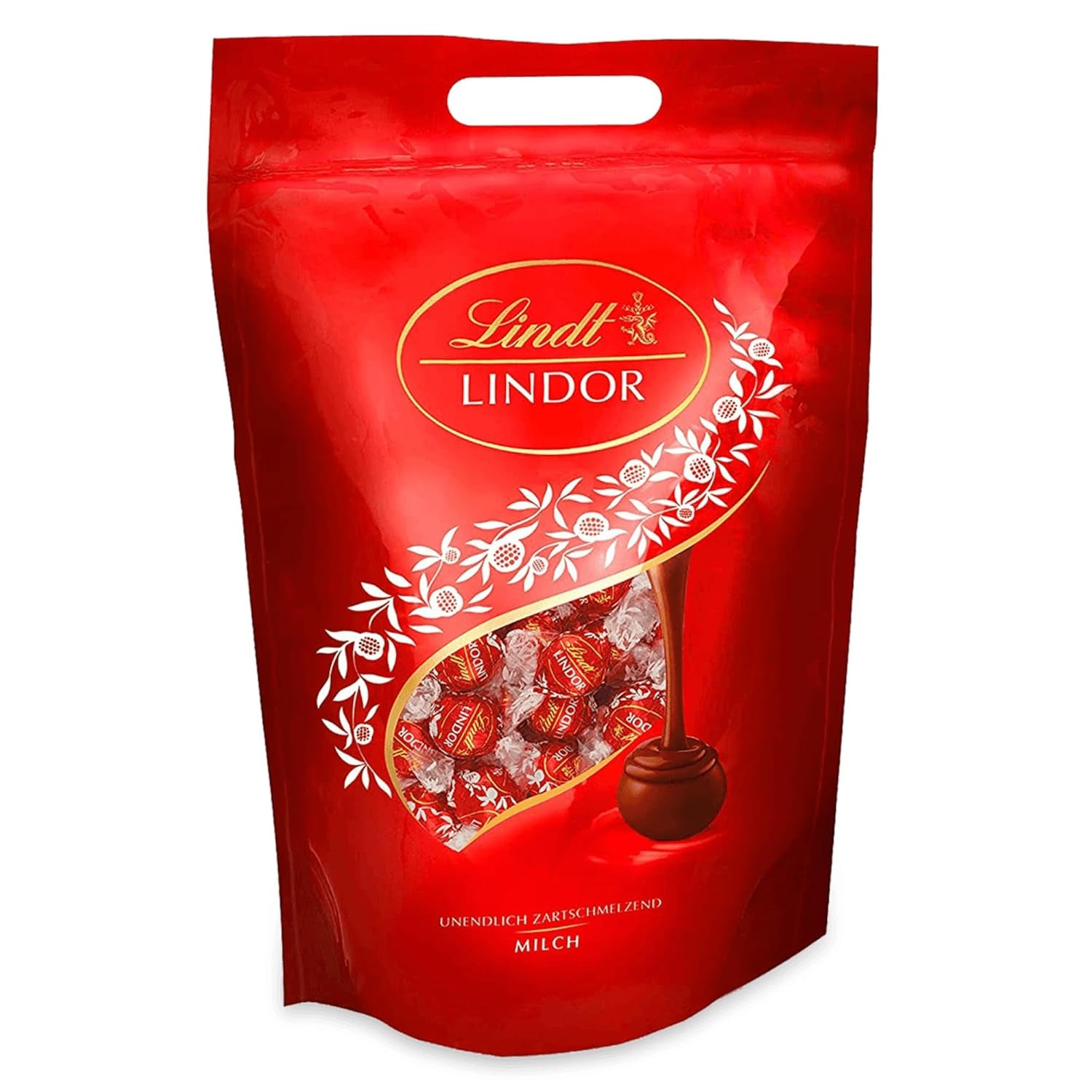Lindt LINDOR Chocolate with Pistachio | 1 kg resealable bag | approx. 80 Milk Chocolate Balls with Melt-in-the-Mouth Pistachio Cream Filling | Bulk package, praline gift