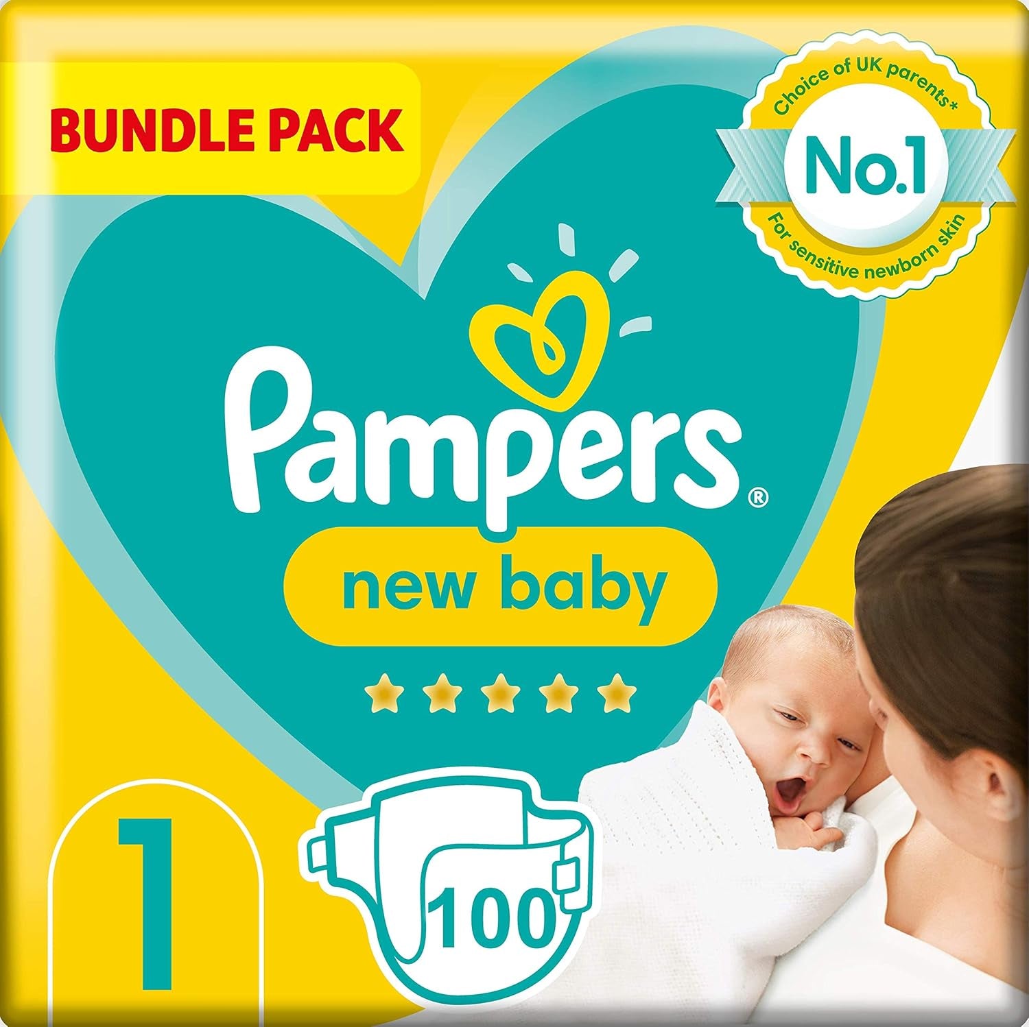 Pampers Premium Protection New Baby diapers, size 1 (newborn), 22 pieces