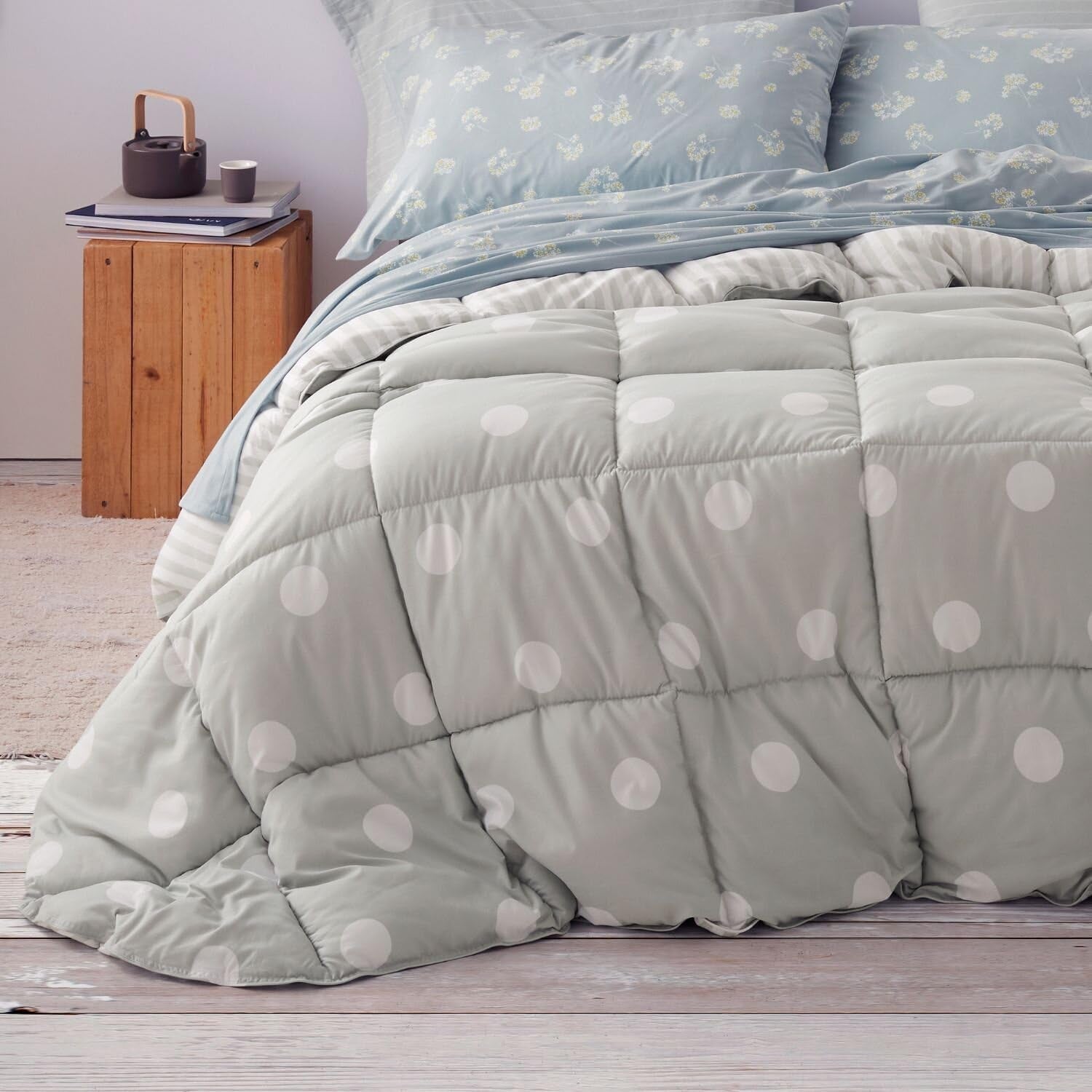 Duvet comforter, synthetic, mint green, Ancho 150 to 160 Cm Duvets and quilts Naty Shop