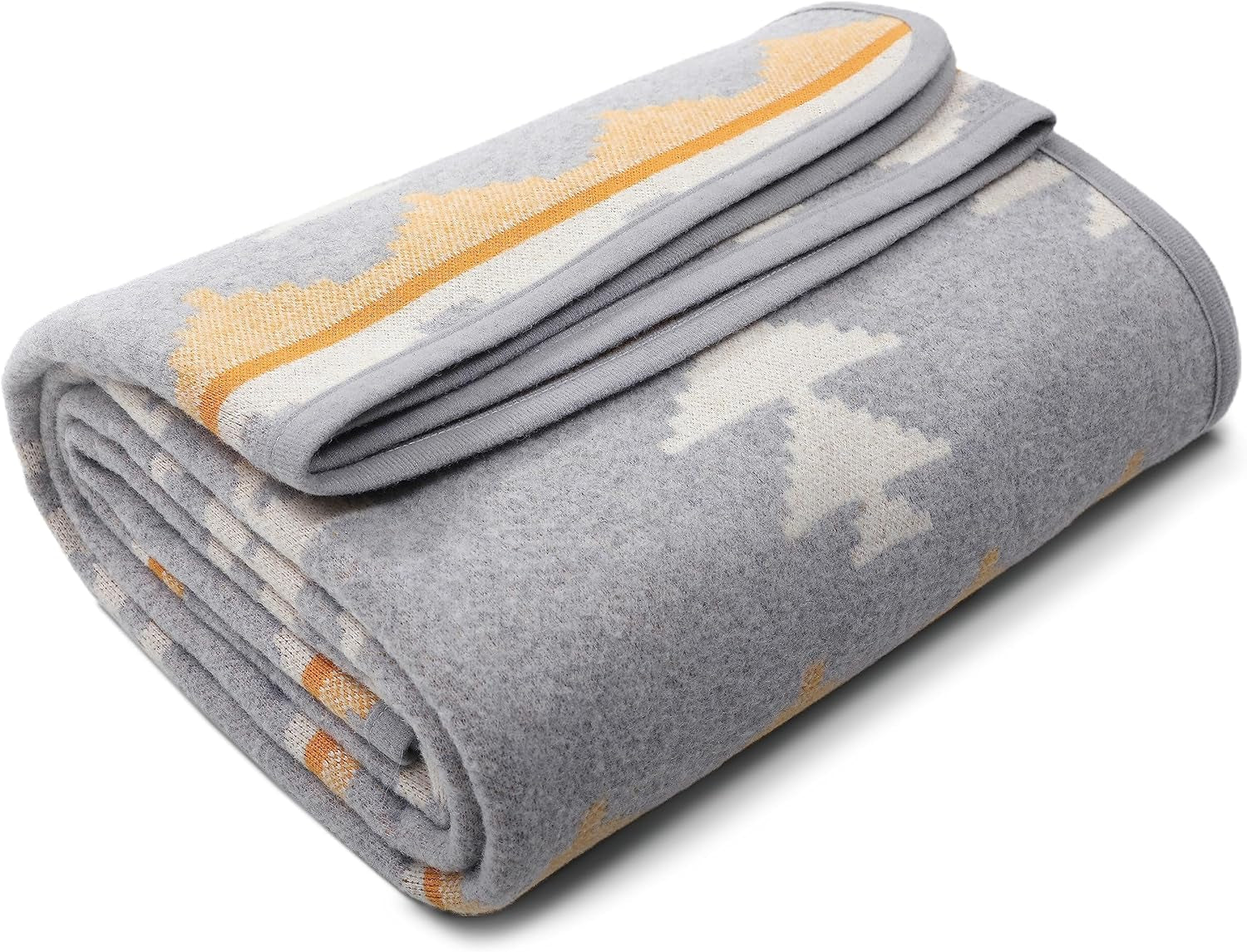 ACUSHLA 200.7X160 Cm, 1.7 Kg, Blanket, Woolen Blanket, Warm Travel Blanket, Knitted Blanket, Decorative Blankets for Couch, Chair, Couch, Bed, Living Room, Camping, Suitable for All Seasons Ww203 Beds and Covers Beuche den ACUSHLA-Store Morocco Gray 63" X 51"