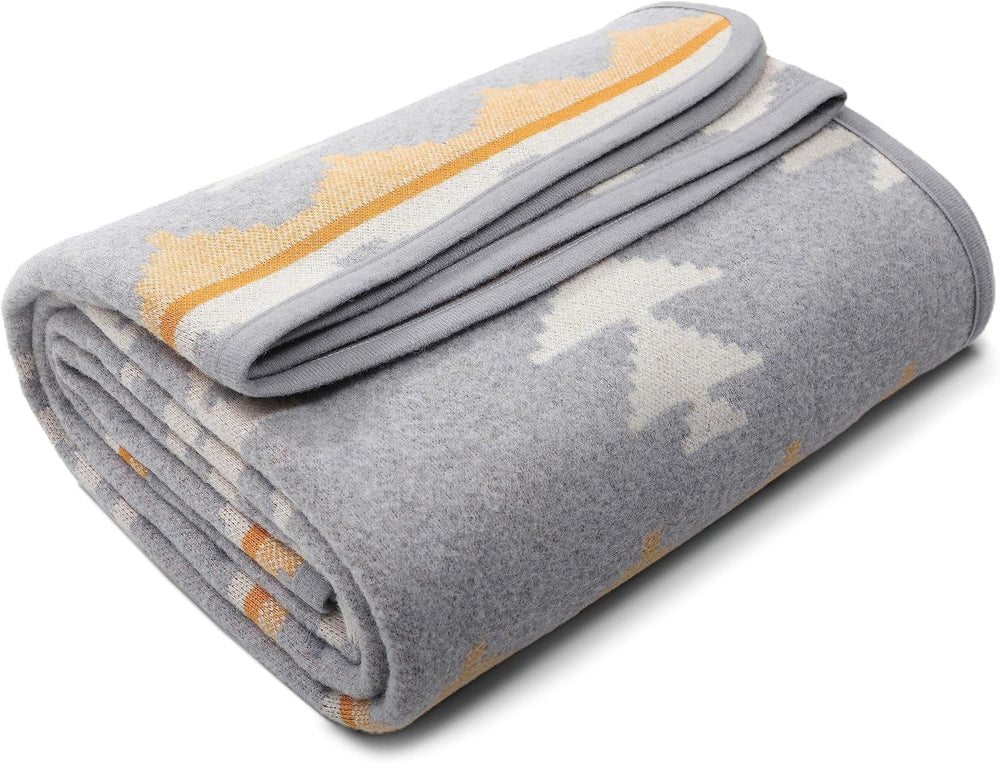 ACUSHLA 200.7X160 Cm, 1.7 Kg, Blanket, Woolen Blanket, Warm Travel Blanket, Knitted Blanket, Decorative Blankets for Couch, Chair, Couch, Bed, Living Room, Camping, Suitable for All Seasons Ww203 Beds and Covers Beuche den ACUSHLA-Store Morocco Gray 63" X 51"