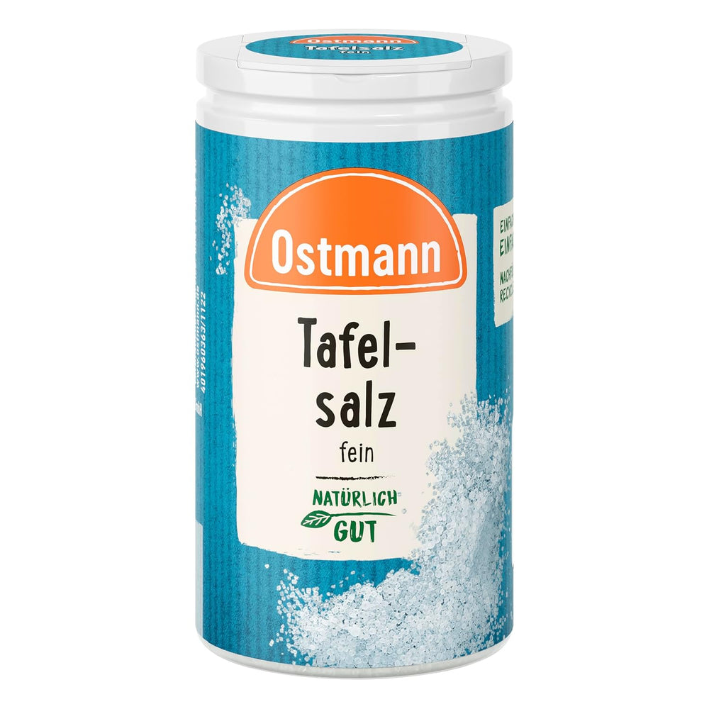 Ostmann Gewürze - Table salt | Feines Speisesalz zum Nachsalzen | Mit praktischem Streuaufsatz | Natural Ingredients | 90 g in Der Streudose