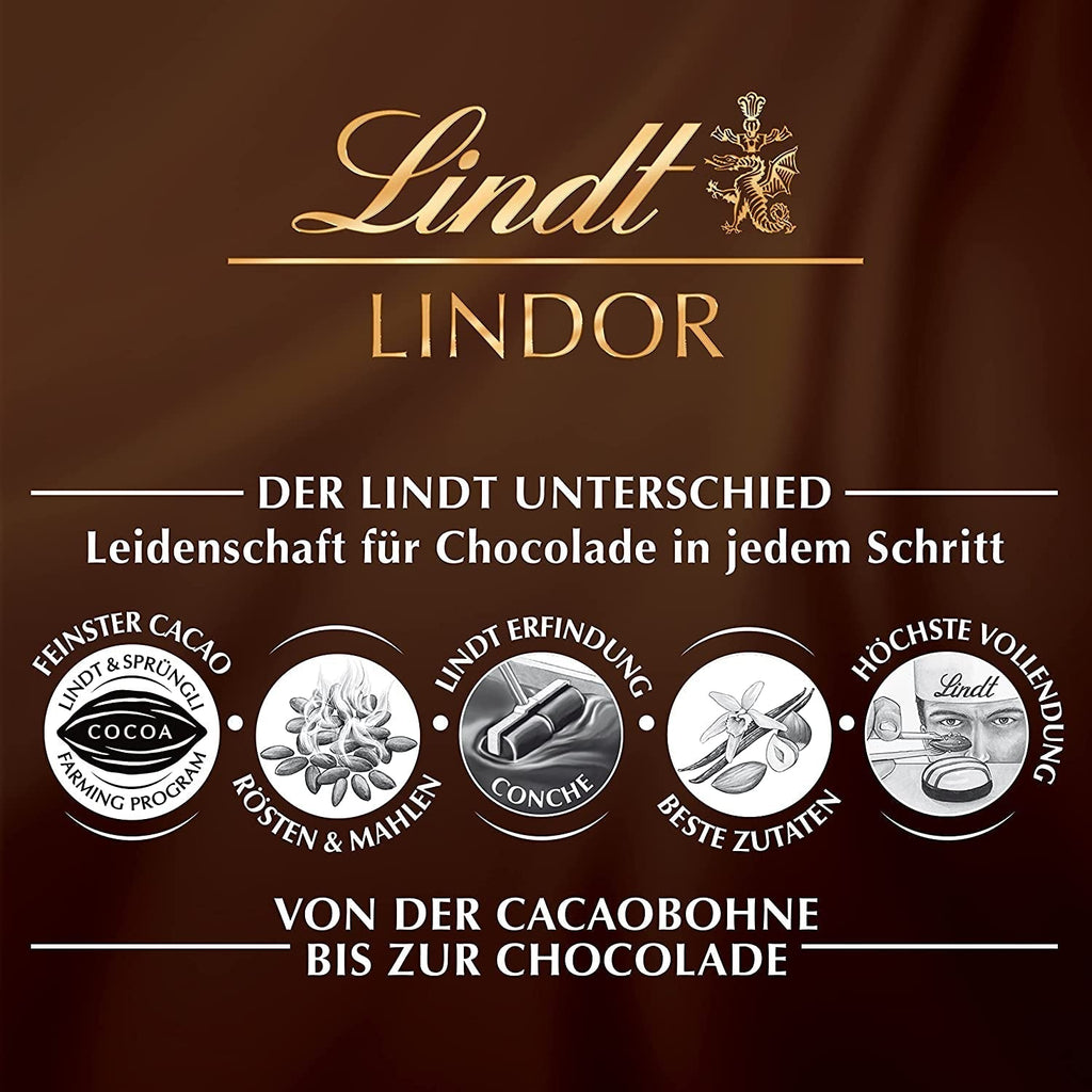 Lindt Lindor heart pack, pachet de 4 (4 X 112 G) Bomboane de Ciocolata Naty Shop