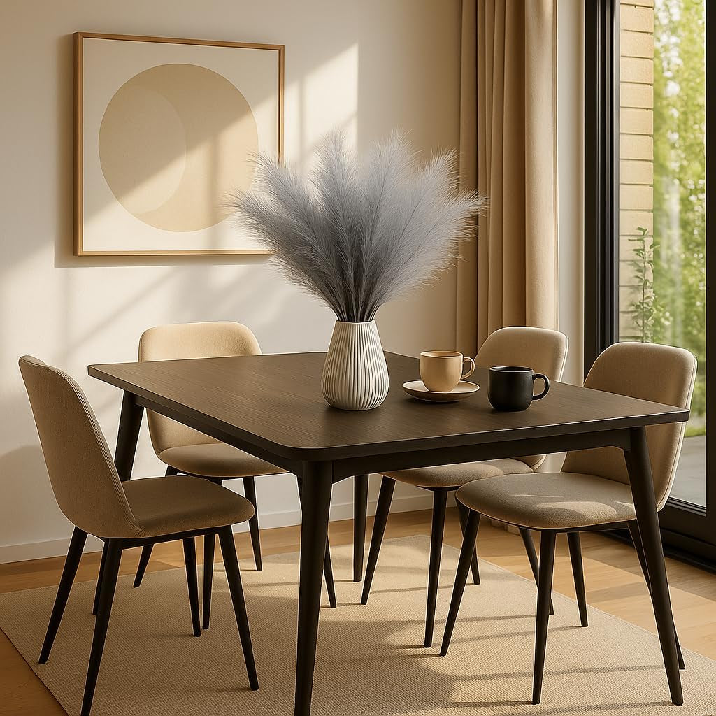 Künstliches Pampas-Gras Für Inneneinrichtung: 30 Stück Grau 55 Cm - Künstliche Pflanzen Wie Real & Keine Wartung - Wohnzimmer, Getrocknete Blumen Für Schlafzimmer, Hochzeit, Tisch, Boho Dekoration