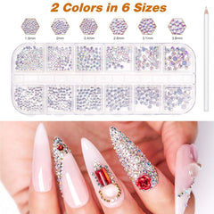 MELLIEX 45 Stück Nail Art Dekoration Zubehör Set, Nägel Pinsel Strasssteine Glitzer Goldfolie Nageldesign Dotted Pen Streifenband Für Nagelkunst Maniküre Set