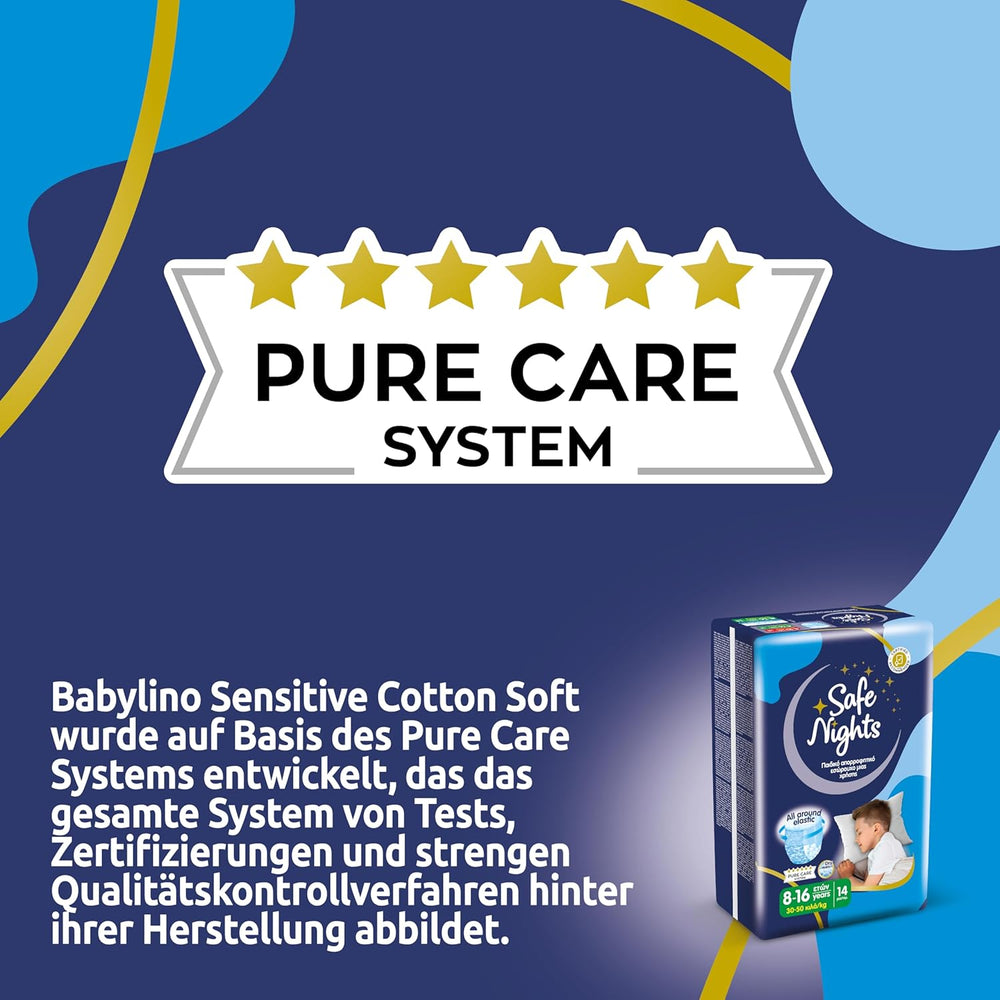 Safe Nights Boy, night pants for ages 8-16 years (30-50 kg), 84 pieces