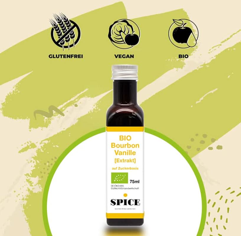 SPICE BIO Bourbon vanilla extract, 75 ml Aromas Naty Shop