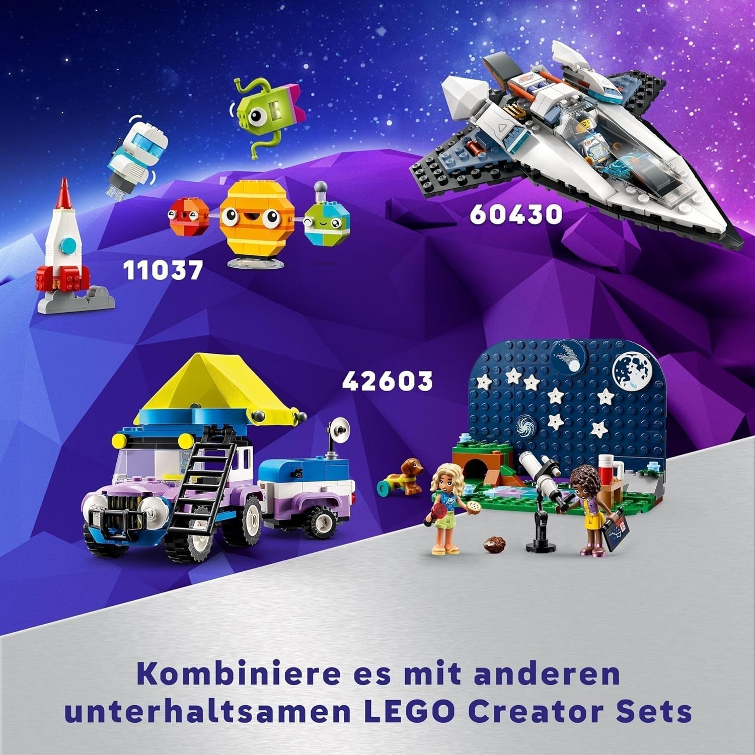LEGO Classic Creative Space Planets Solar System Building Model for Kids Space Toy with Rocket Spaceship Planets and Aliens Gift for Children 5 Years Old Boys and Girls 11037 Building Sets Beuche den LEGO-Store