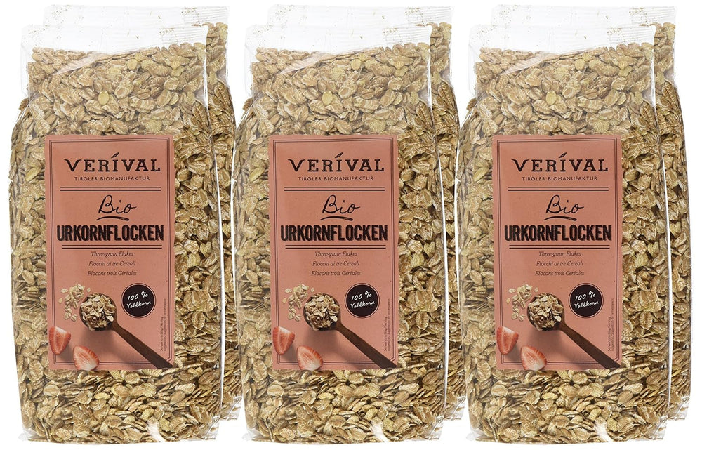 Fulgi de cereale antice Verival - organici, pachet de 6 (6 x 500 g)