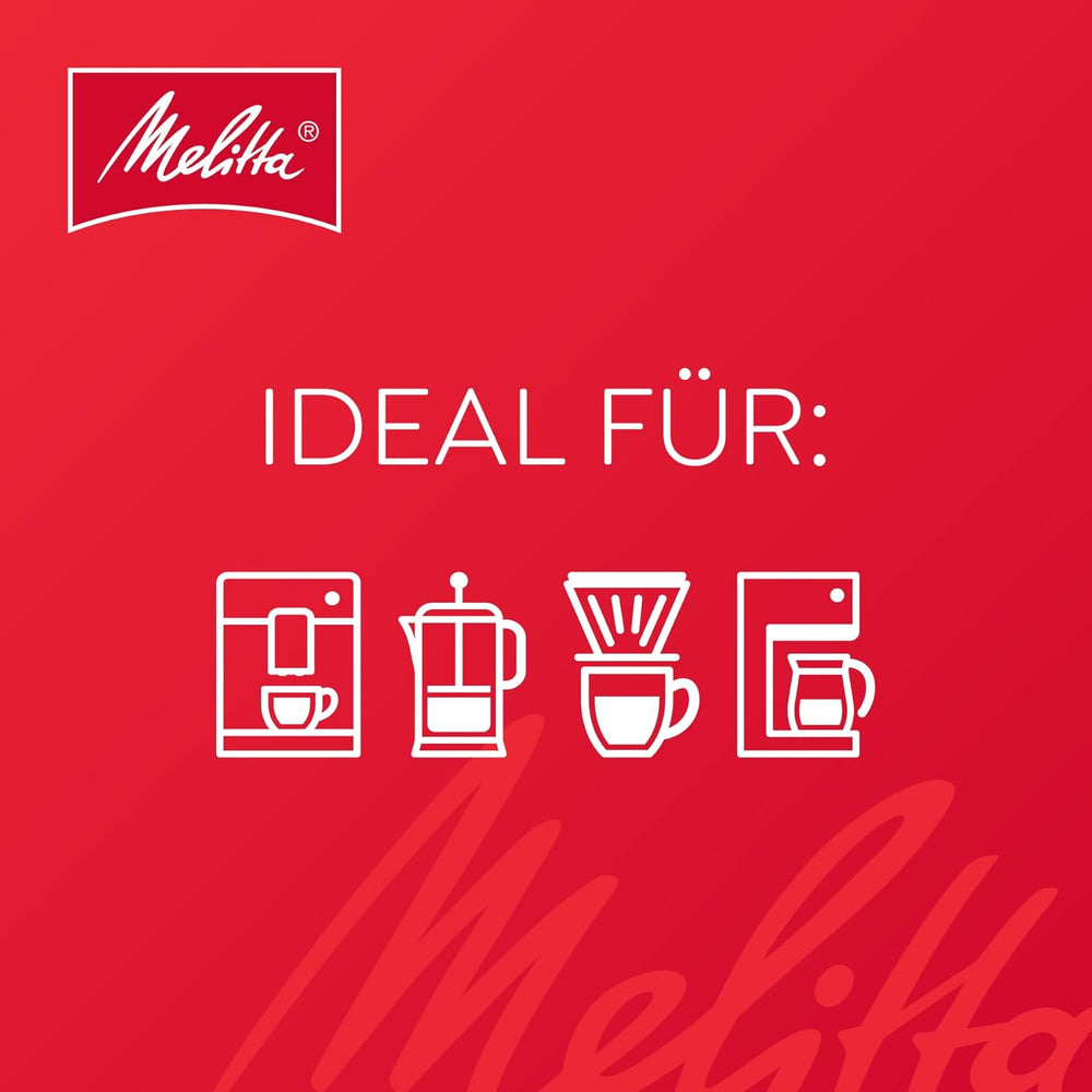Melitta Auslese Filter-Kaffee 500g, Ganze Kaffee-Bohnen, Bohnen für Filterkaffeemaschinen, starke Röstung, geröstet in Deutschland