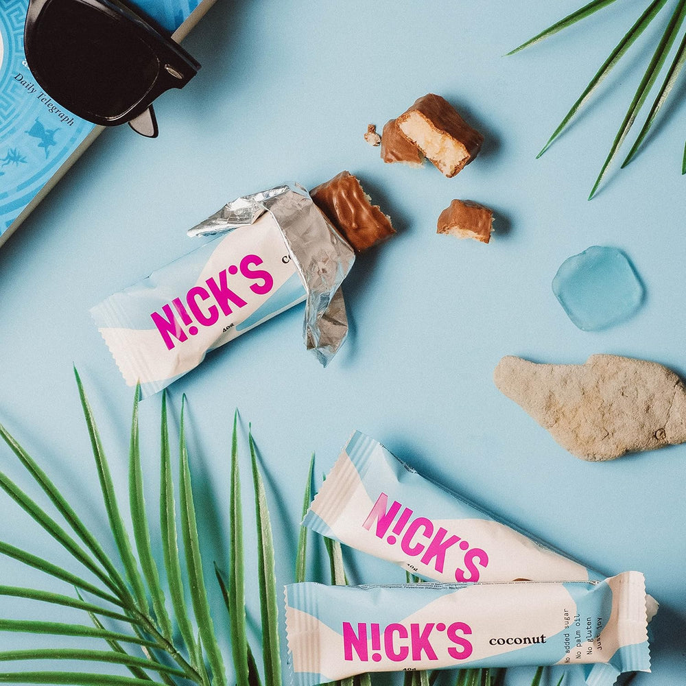NICKS Keto Coconut Bars, Chocolate Coconut Snacks, 175 Calories, 2 Net Carbs, No Added Sugar, Gluten Free, Low Carb Sweets (15 x 40g)