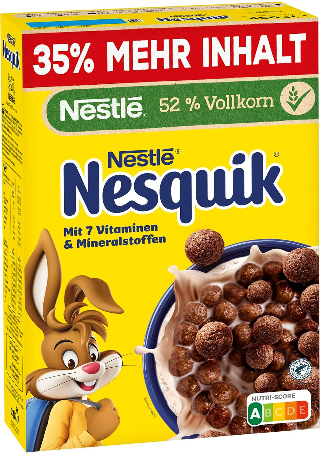 Nesquik Nestlé Nesquik Crunchy Breakfast, Cereal with chocolate and whole grains, 1 pack (1 x 330g)