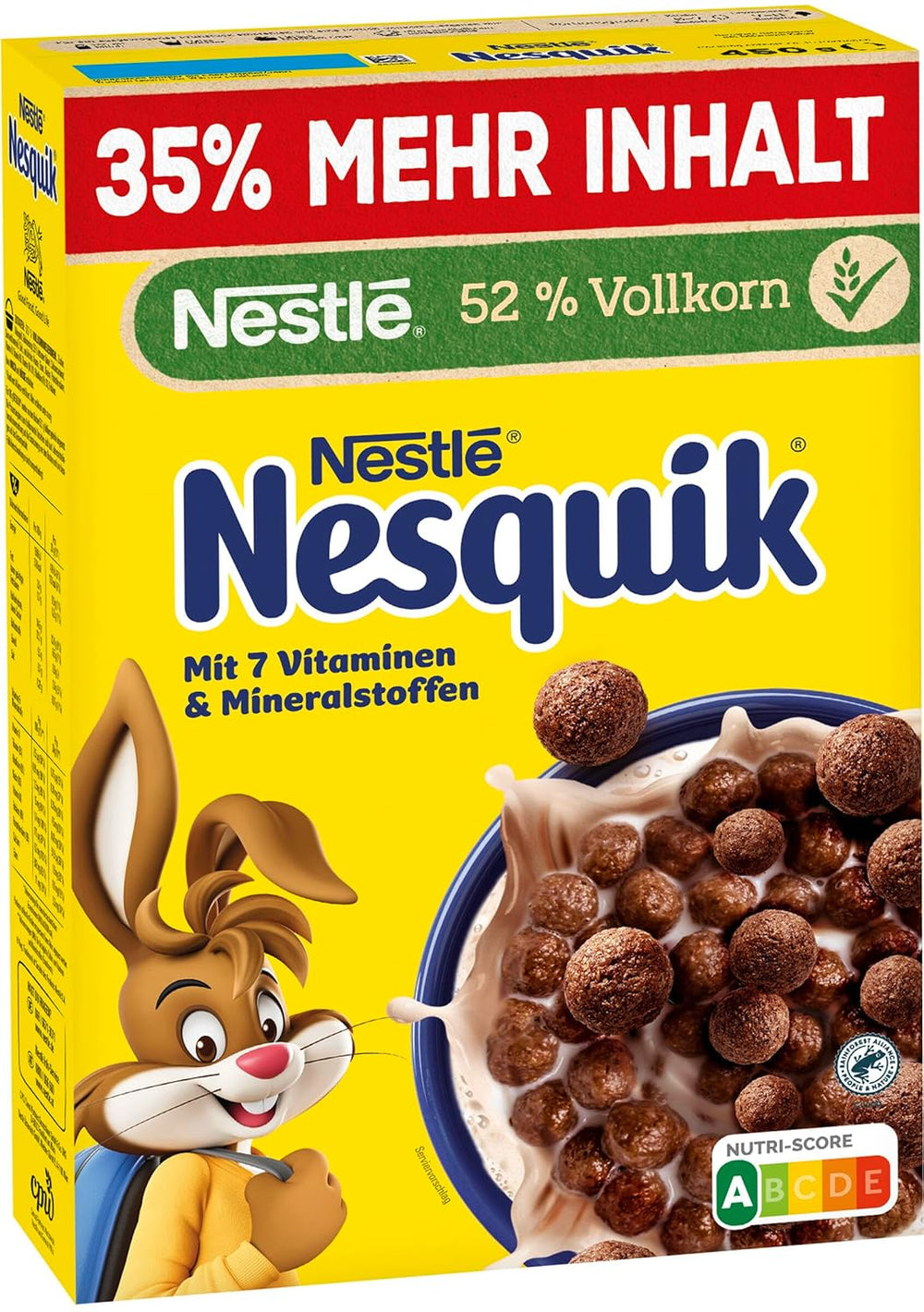 Nesquik Nestlé Nesquik Crunchy Breakfast, Cereal with chocolate and whole grains, 1 pack (1 x 330g)
