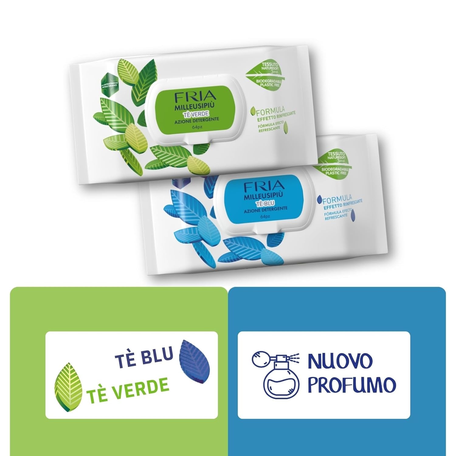 MilleusiPiu Maxi with lid, 64 wet wipes, 64 units