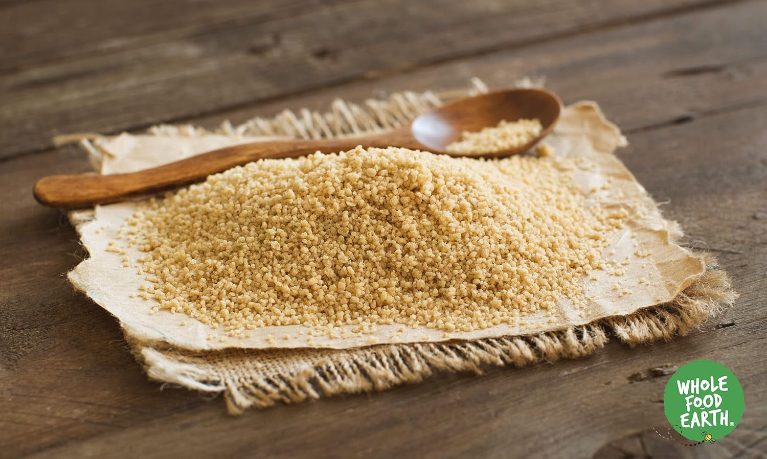 Wholefood Earth organic couscous – 1kg | Crude | Non-GMO | Vegan | Rich in fiber | Certified organic