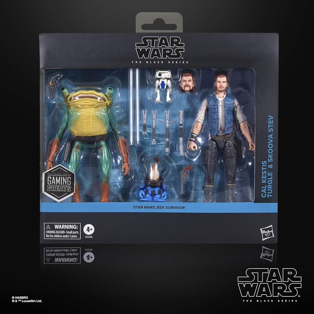 Star Wars Black Series Cal Kestis, Turgle & Skoova Stev, Star Wars Jedi: Survivor Collectible Action Figures (Scale 15 Cm) Action Figures Naty Shop