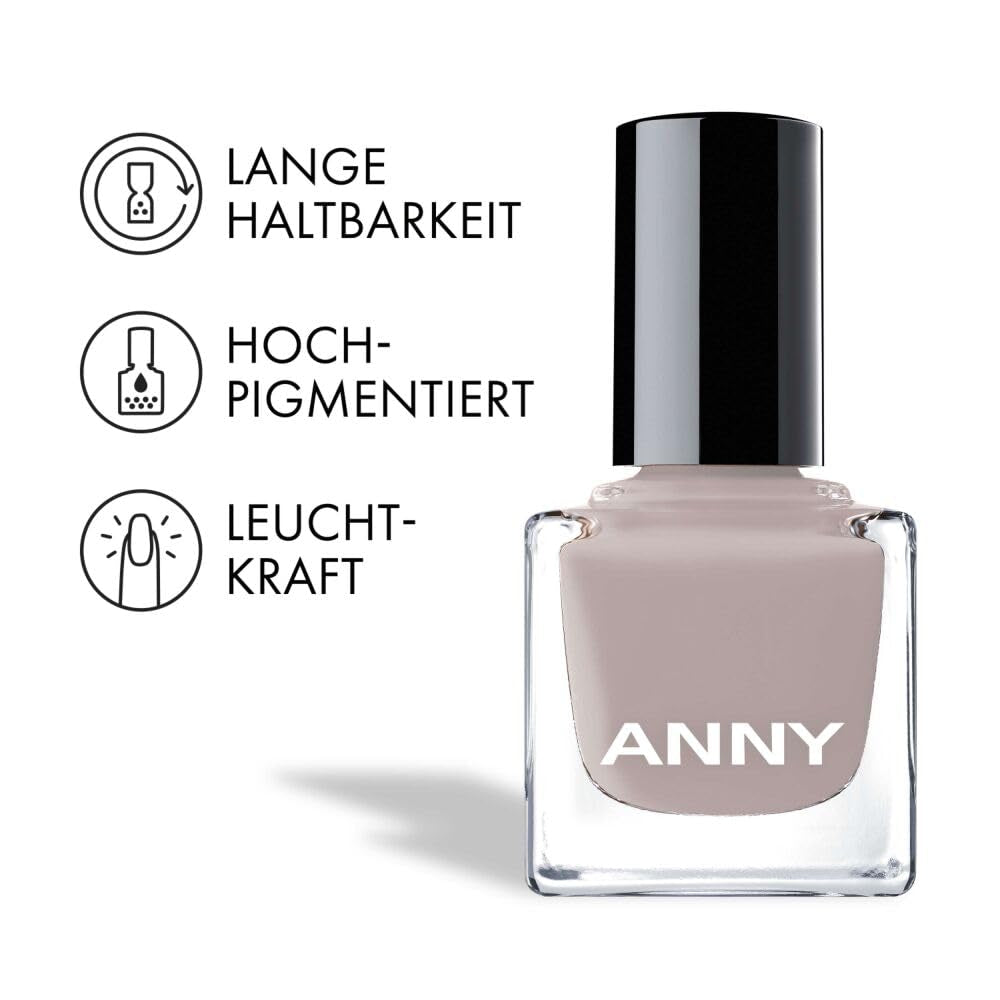 ANNY Nail Polish - High Quality Color Nail Polish with Long Lasting Shine, Chip Resistant and Quick Dry, Color: Artistic Style - Cool Gray - 15ml