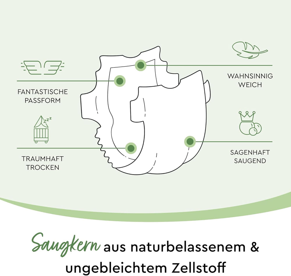 LILLYDOO Eco Diapers, Size 5 (11-16kg), Monthly Box (125 Pieces)