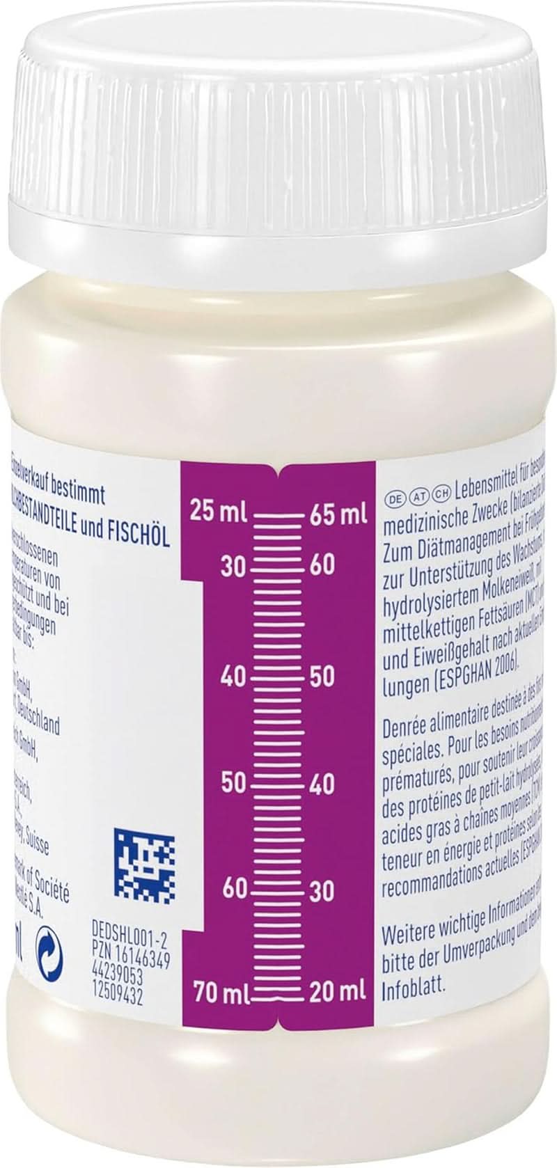 Food for premature babies BEBA Level 2, Special food for premature babies and low-weight newborns, ready to drink, pack of 32 (32 x 90 ml) Naty Shop