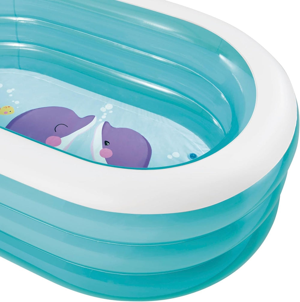 Intex 57482NP - Piscină ovală Whale (sortiment de modele), albastră, 163 cm L x 107 cm l x 46 cm H