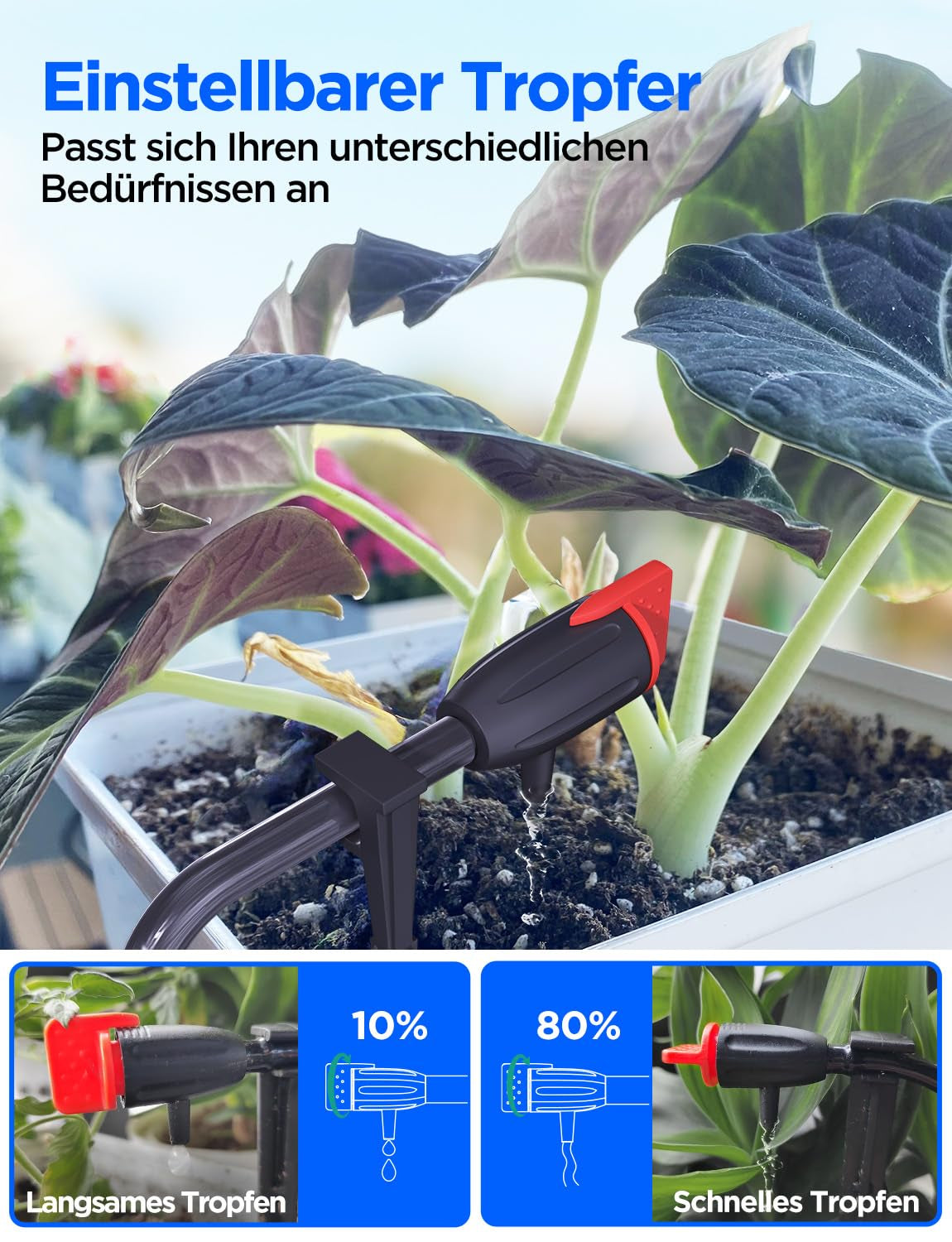 WiFi Automatic Indoor Watering System - Smart Drip Irrigation System with App Control, Watering Computer for 10 Houseplants, Holiday Watering and Plant Watering (Grey)