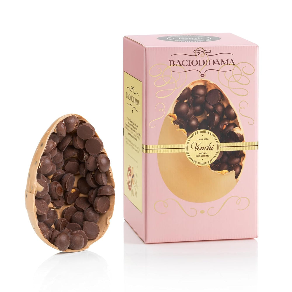 Venchi - Chocolate egg, pistachio flavor, with whole pistachio, with surprise, gluten free, 500g, Easter collection, gift idea
