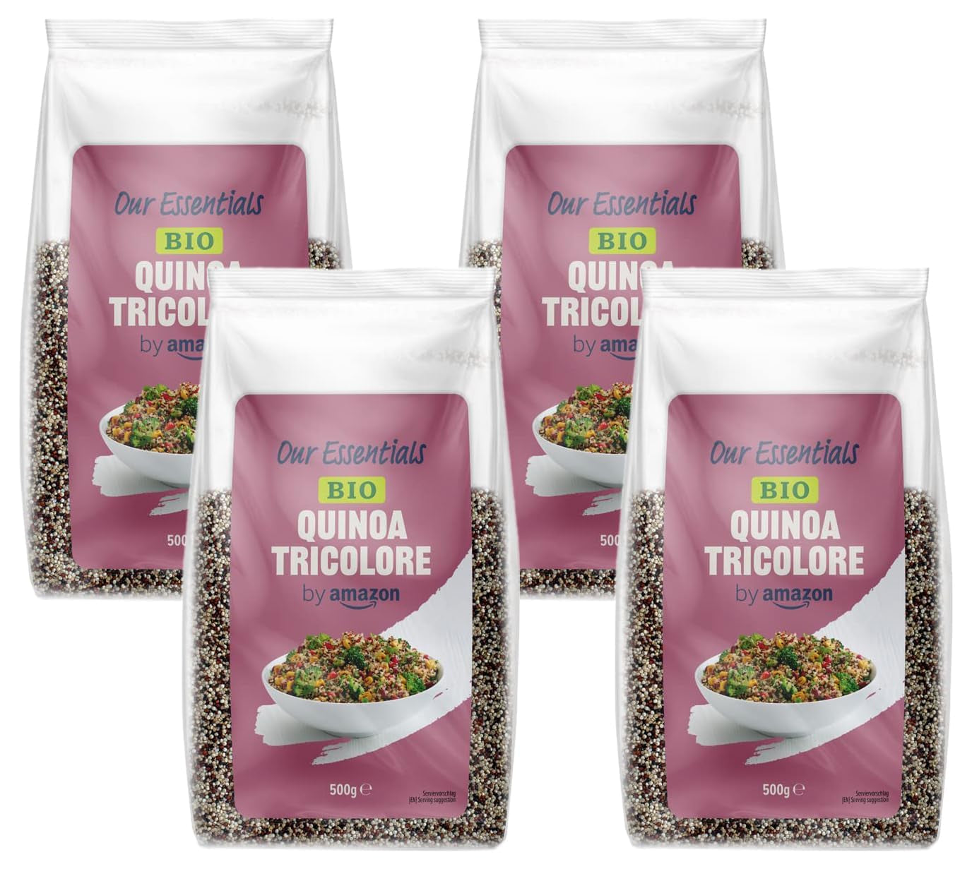 Quinoa tricoloră organică de la Amazon, 500 g (pachet de 1)
