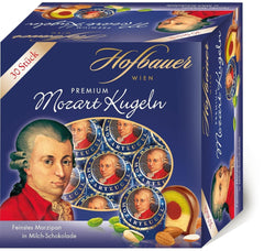 Hofbauer Vienna Mozart Balls, Milk chocolate box 600 grams (30 pcs.) Naty Shop Box 30 pieces