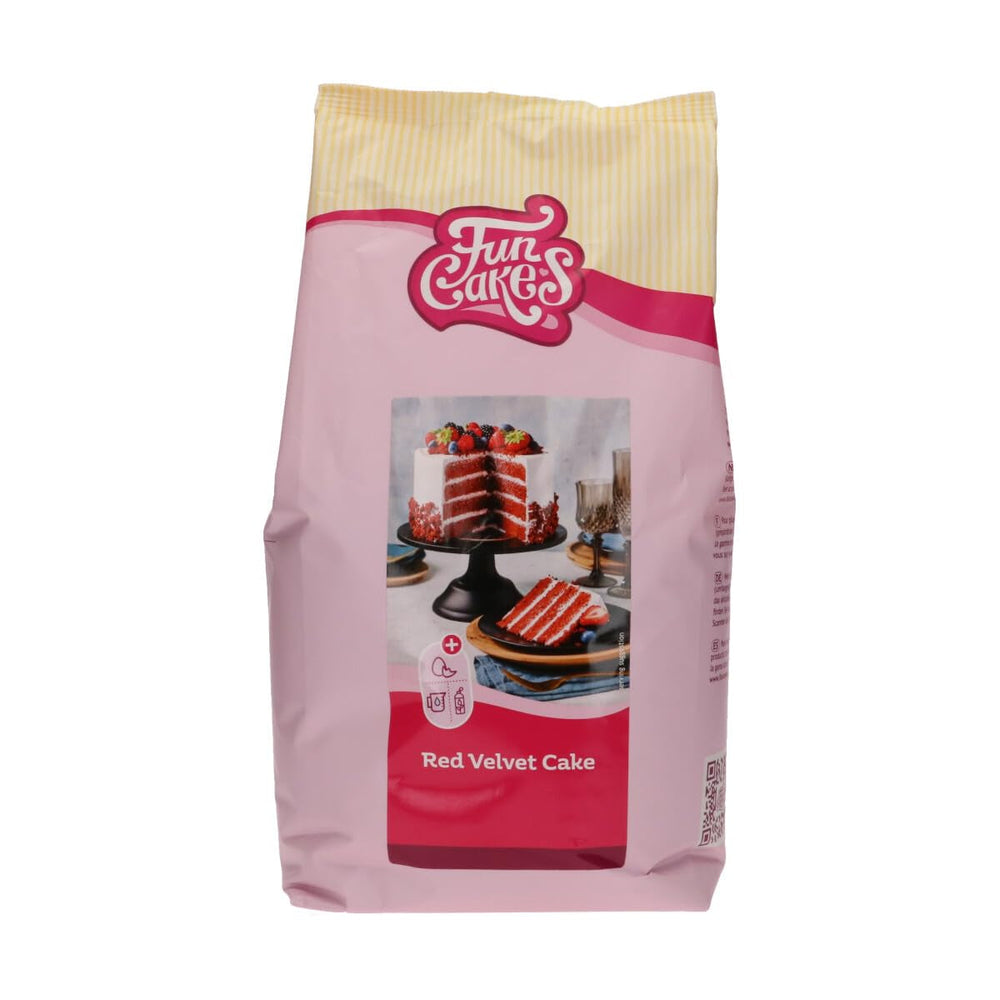 Funcakes Mix Für Red Velvet Cake: Einfach Zu Berübenender, Schön Weicher Und Flauschiger Kuchen Mit Leichtem Schokoladengeschmack, Auch Für Cupcakes Aus Rotem Samt Geeignet, Halal. 500 G. Mixture for baking and cooking Naty Shop 4 Kg