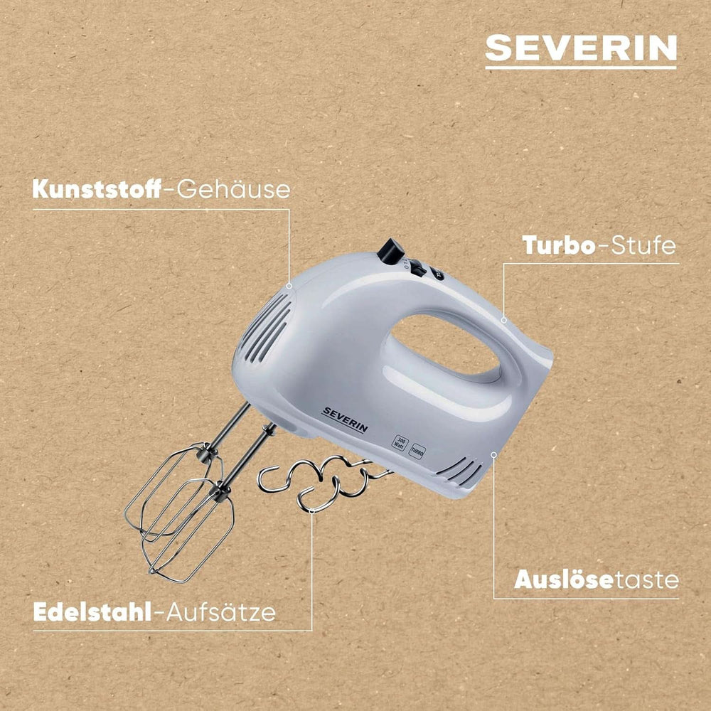SEVERIN Handmixer HM3820 (LBH 20X9X14 Cm) LBH 20X9X14 Cm Weiß Kitchen Naty Shop
