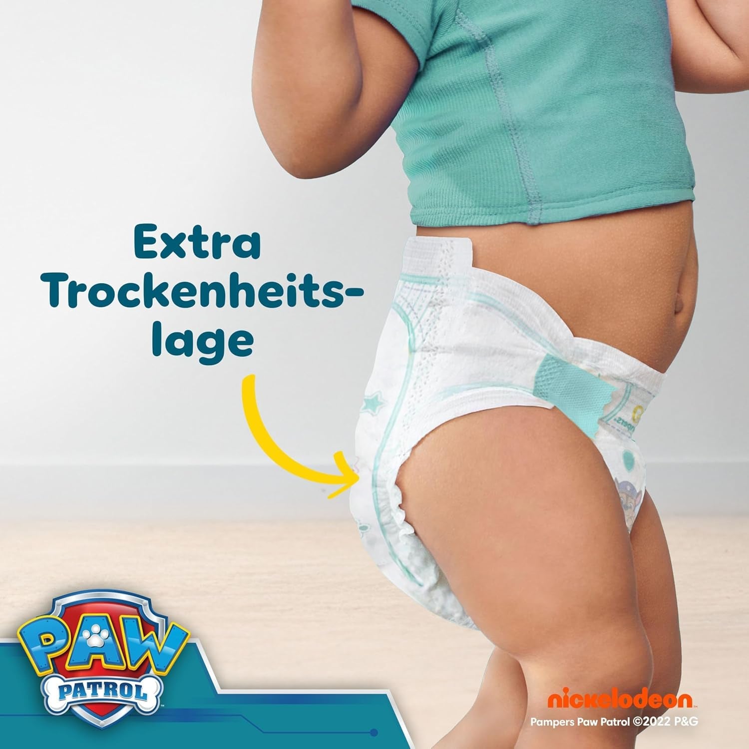 Pampers Baby-Dry Puppy Patrol Edition Diapers, Size 4, 222 Diapers, 9kg - 14kg, Up to 100% Leak Protection and All-Night Comfort