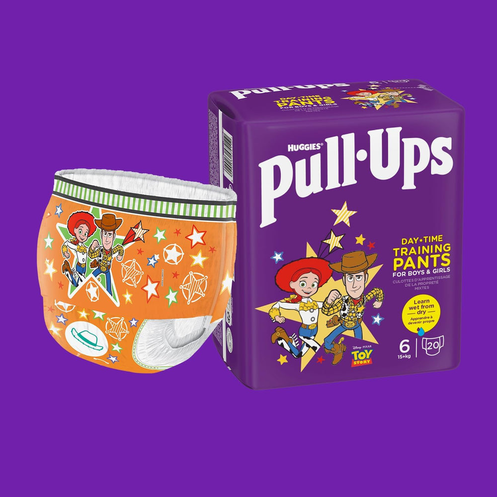 Huggies Pull-Up Trainer Day Diapers for Boys - 2-4 Years Size 6-7 Pull-Up Diapers (40 Pants) - Toilet Training Pants for Easy Toilet Training - Learn from Wet to Dry