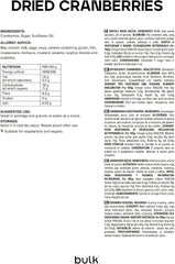 Dried cranberries in bulk, 500 grams Naty Shop dehydrated products