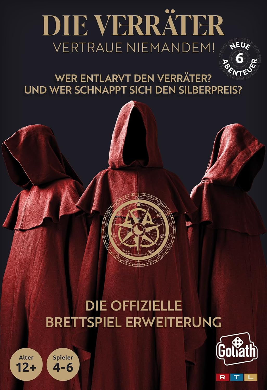 Goliath: Traitors, board games for kids ages 12 and up, party games for 4-6 players, the game is based on the TV series of the same name