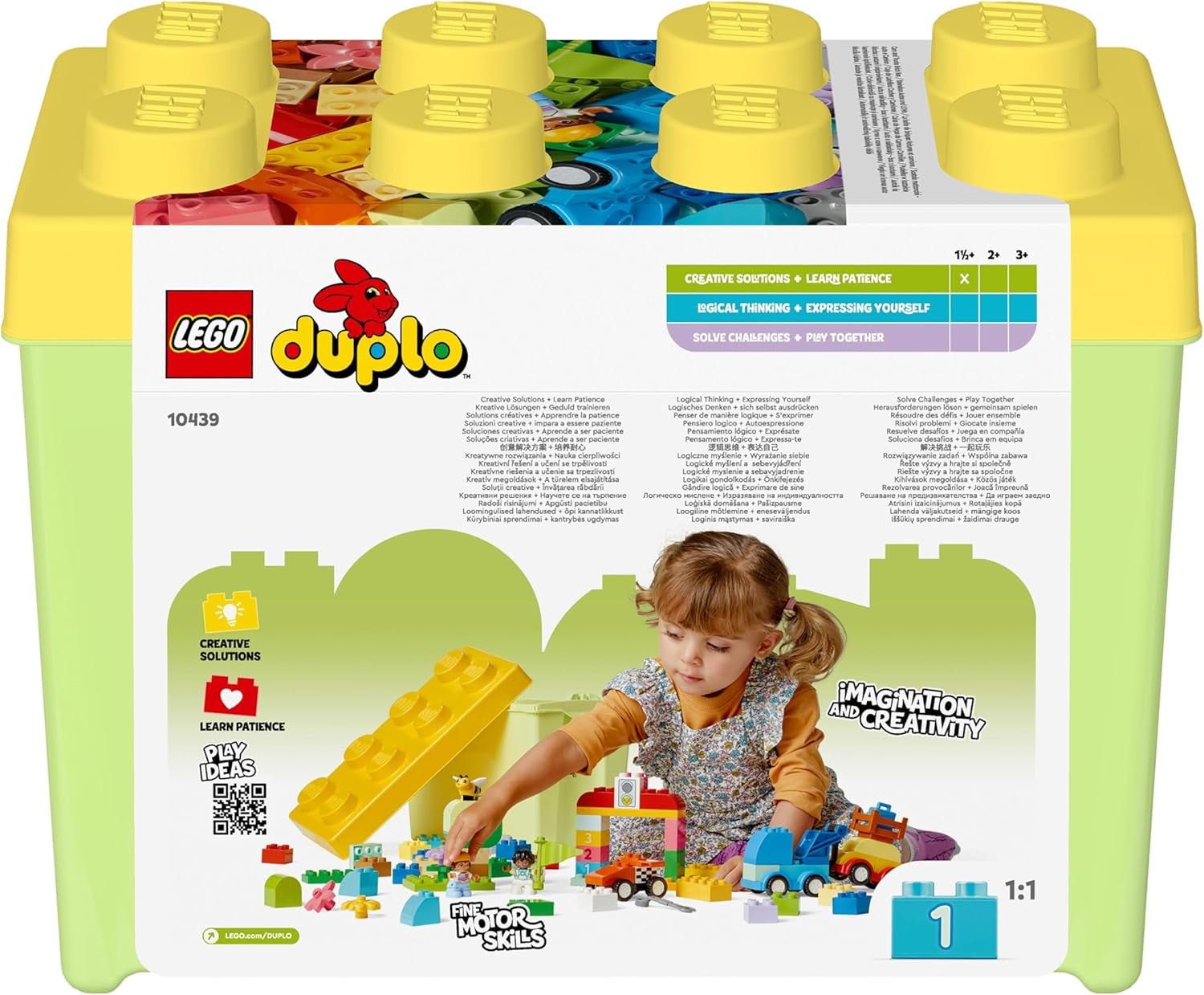 LEGO DUPLO Classic Brick Box Cars And Trucks, Vehicle Play Set For Children From 1.5 Years, Creative Learning Toy, Car Toy And Racing Car Set 10439 Building Sets Besuche den LEGO-Store