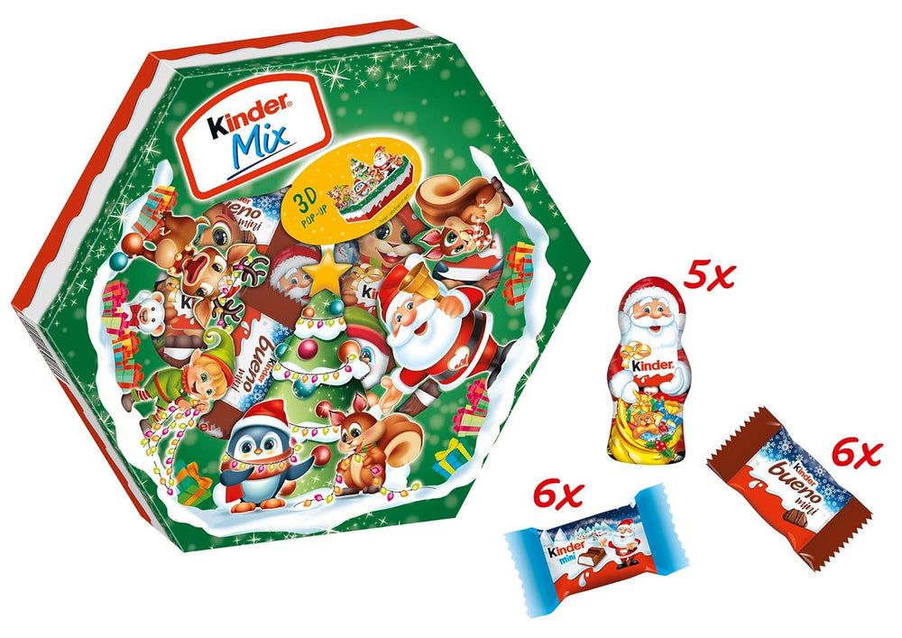 Kinder Mix Christmas plate - delicious chocolate specialties from the Kinder range - 143g