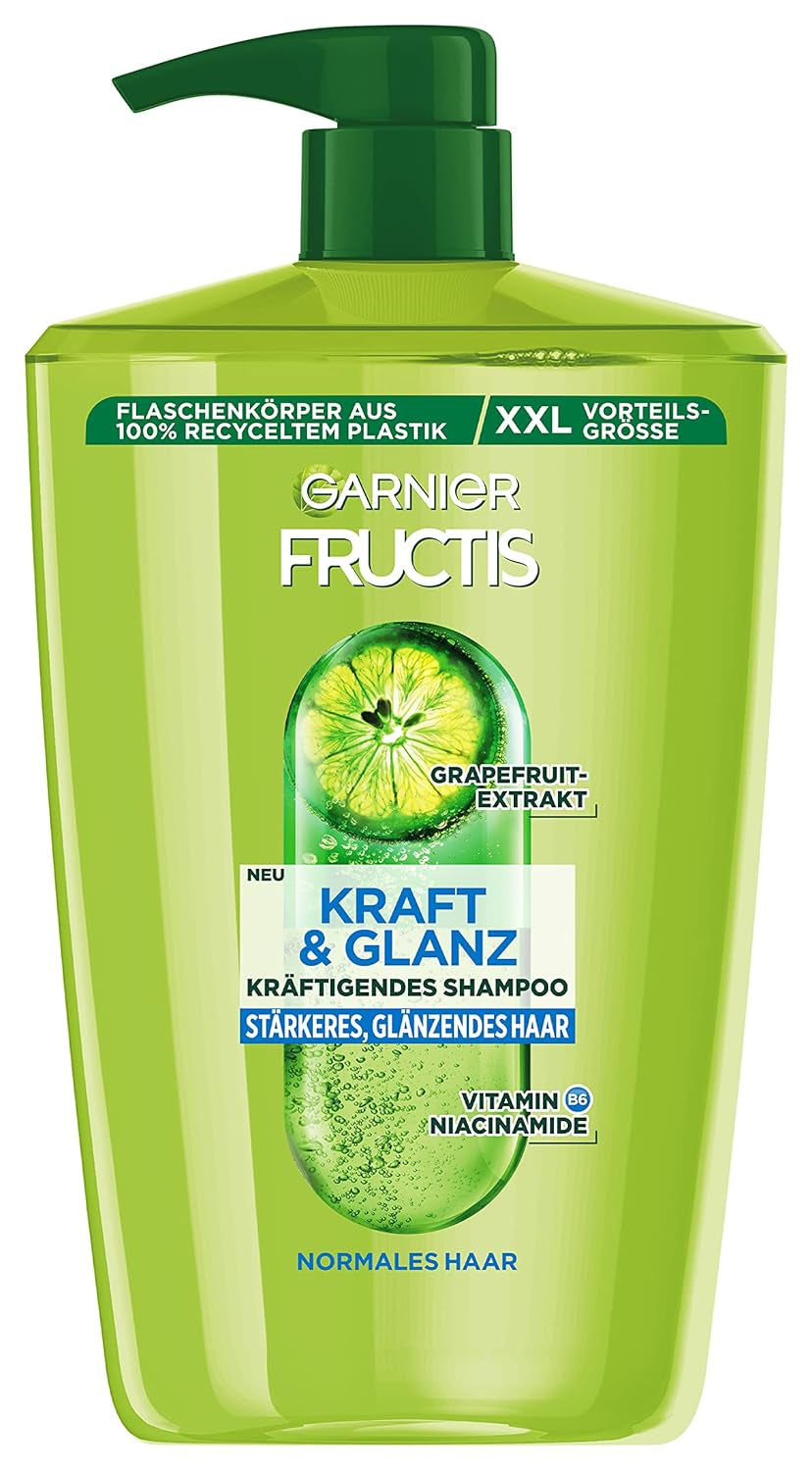 Garnier Fructis Strength And Shine Strengthening shampoo with grapefruit extract XXL, 1 liter Shower and bath Garnier Default Title