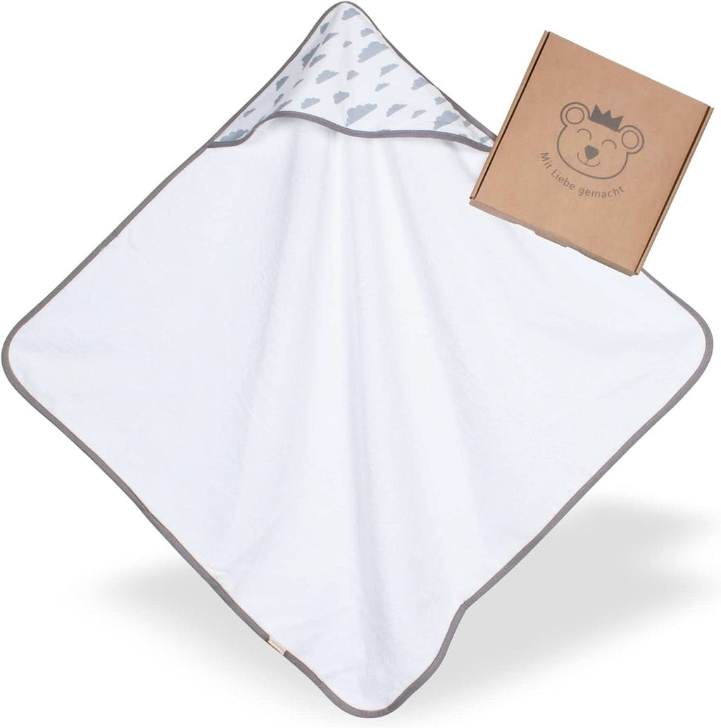 Prosop cu glugă pentru copii | 75X75Cm | 100% bumbac | Oeko-TEX 100 | Furnizorul #1 pentru clinici | Unisex Mama si Copilul Naty Shop