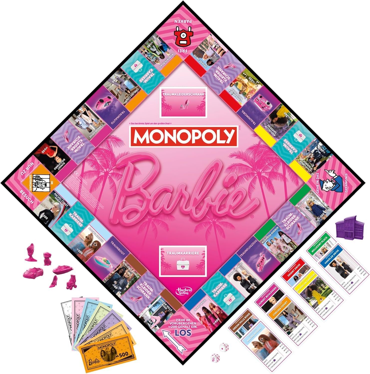Barbie Edition, the classic board game inspired by Barbie's dream world and her adventures, is an original game for children and teenagers.